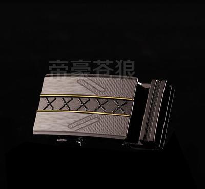 专业批发男士激光分金无标自动扣腰带配件 皮带扣高清细节图解析
